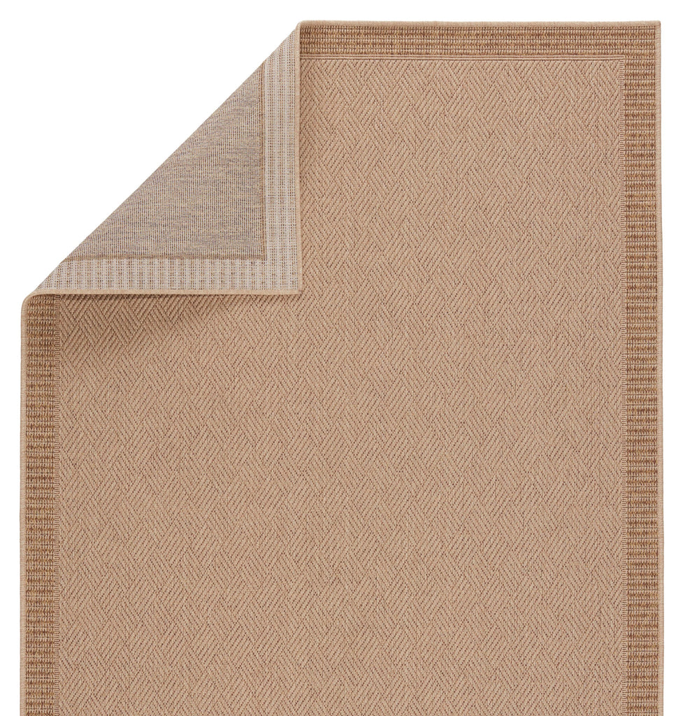 Vibe By Jaipur Living Pareu Indoor/ Outdoor Bordered Beige/ Light Brown Area Rug (5'3"X7'6")