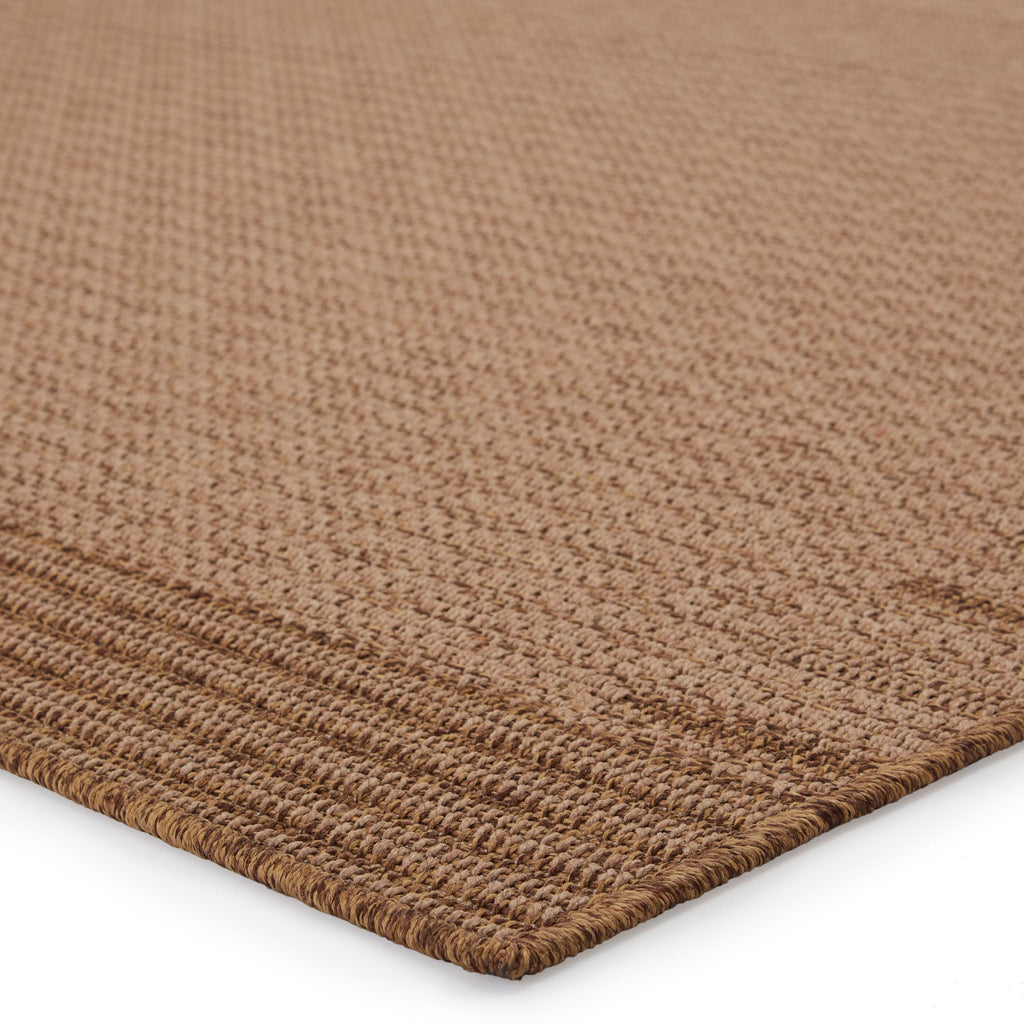 Vibe By Jaipur Living Poerava Indoor/ Outdoor Bordered Beige/ Light Brown Area Rug (4'X6')