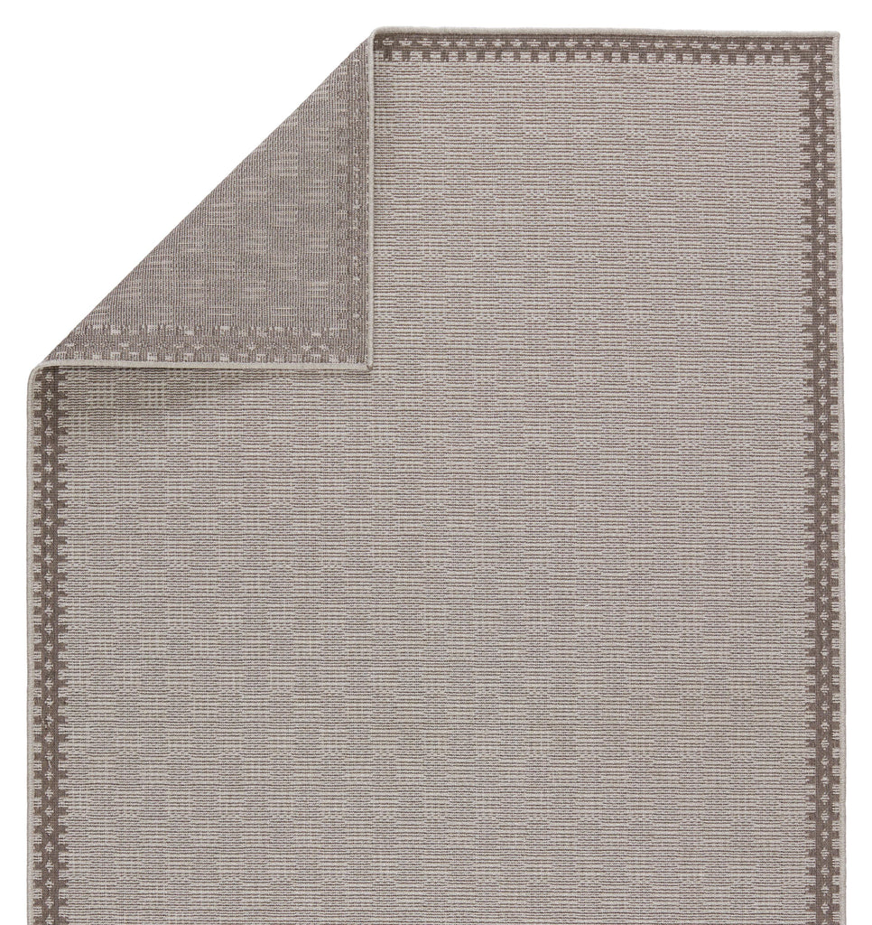 Vibe By Jaipur Living Tiare Indoor/ Outdoor Bordered Gray/ Taupe Runner Rug (2'6"X8')