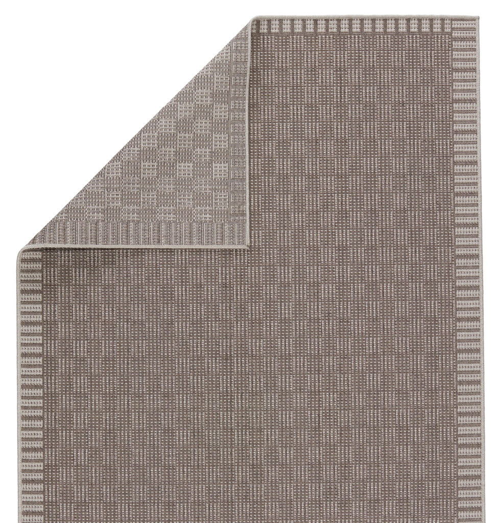 Vibe By Jaipur Living Iti Indoor/ Outdoor Bordered Taupe/ Gray Area Rug (5'3"X7'6")