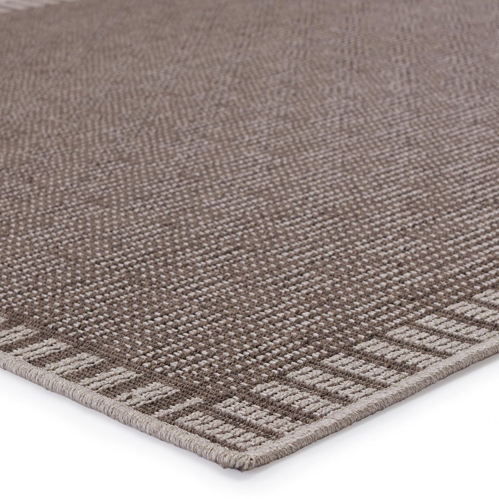 Vibe By Jaipur Living Iti Indoor/ Outdoor Bordered Taupe/ Gray Area Rug (8'X10')