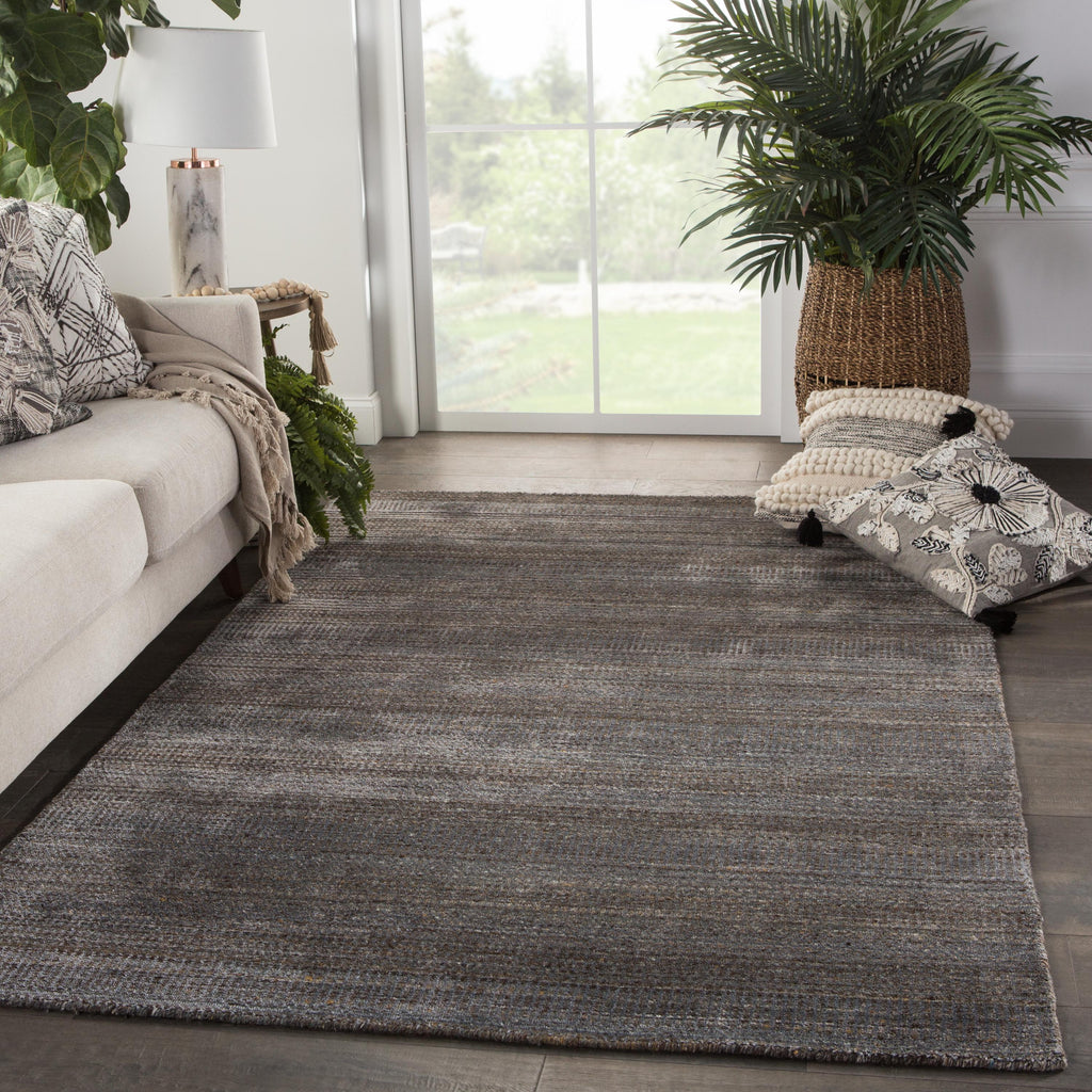 Jaipur Living Minuit Handmade Geometric Gray/ Blue Area Rug (5'X8')