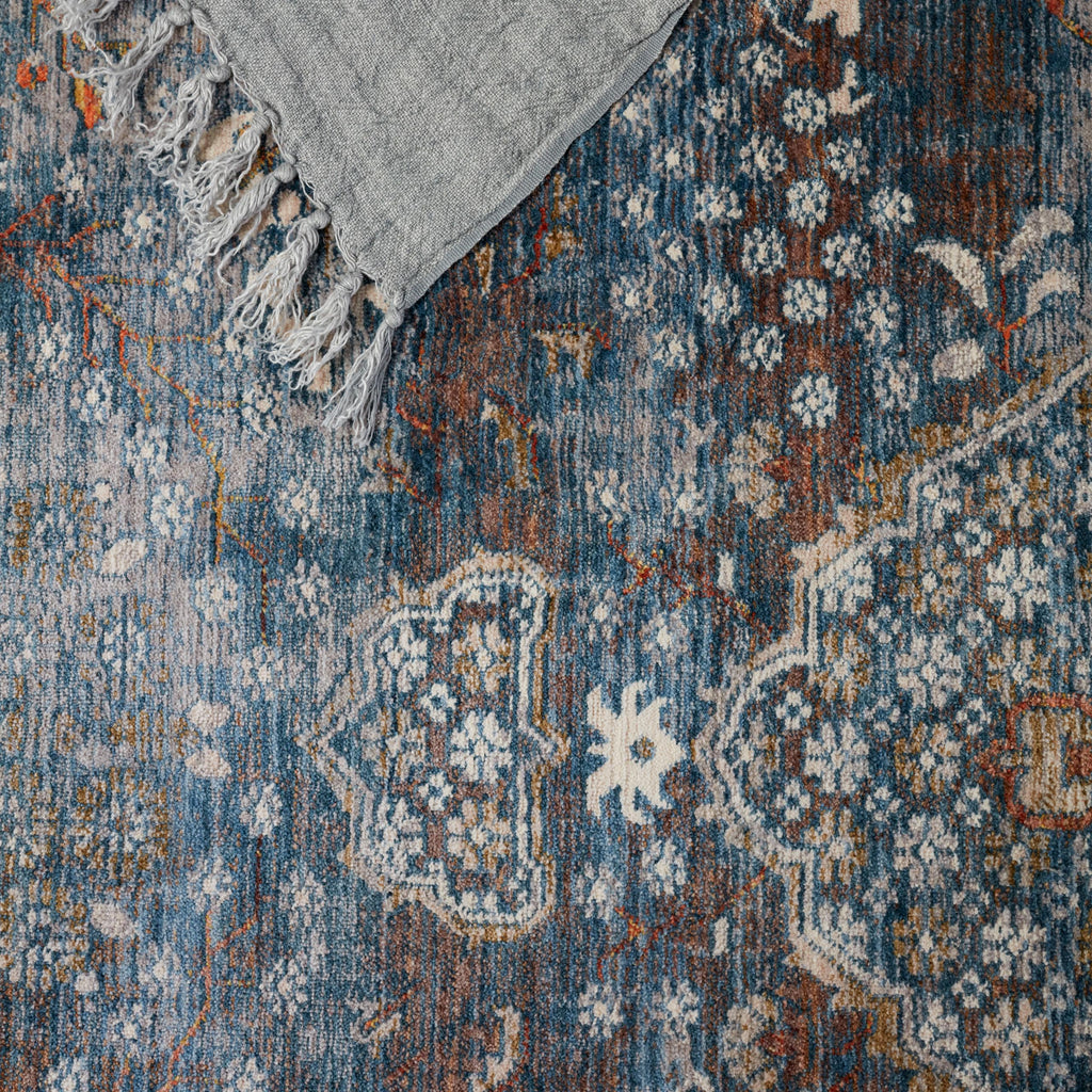 Vibe By Jaipur Living Harkin Medallion Blue/ Gray Area Rug (5'3"X7'10")