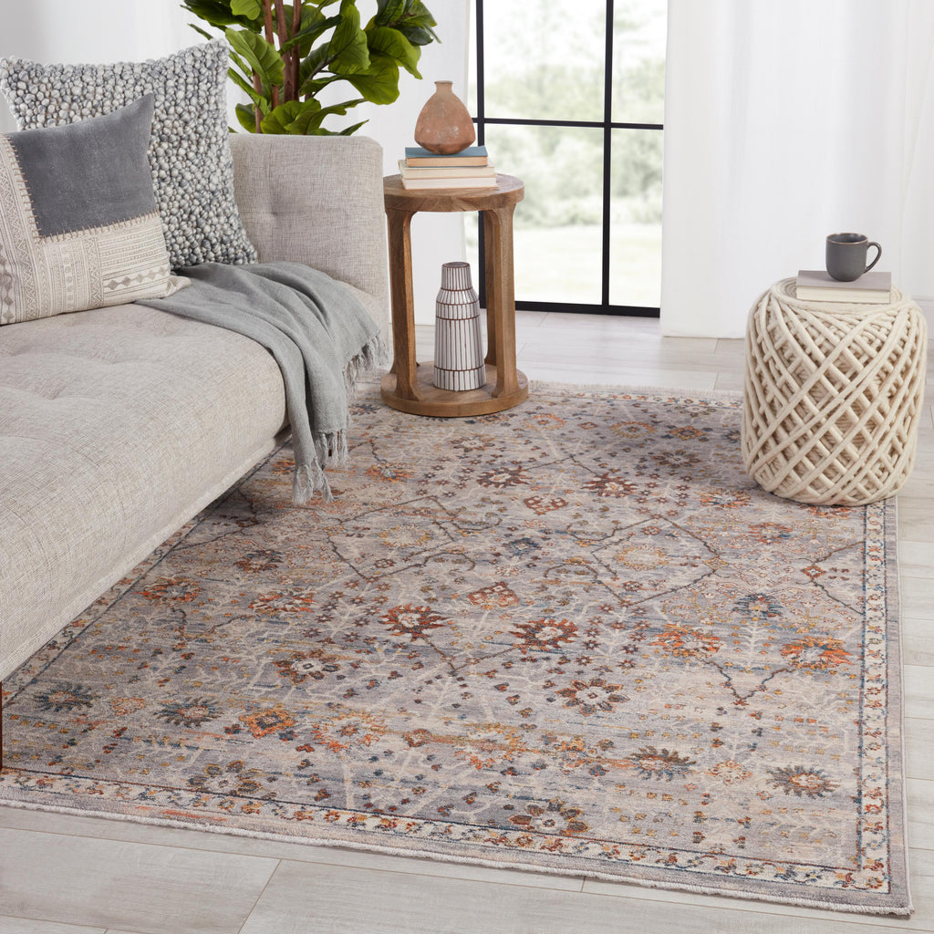 Vibe By Jaipur Living Katalia Trellis Gray/ Rust Area Rug (9'3"X13'3")