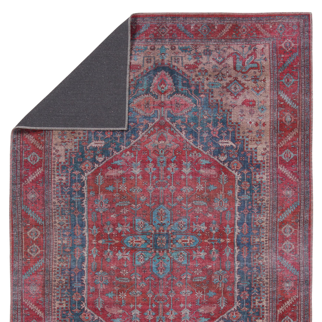 Vibe By Jaipur Living Fairbanks Medallion Red/ Blue Area Rug (5'3"X8')