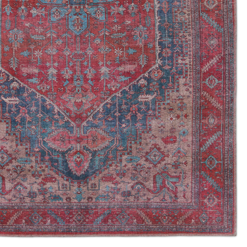 Vibe By Jaipur Living Fairbanks Medallion Red/ Blue Area Rug (5'3"X8')