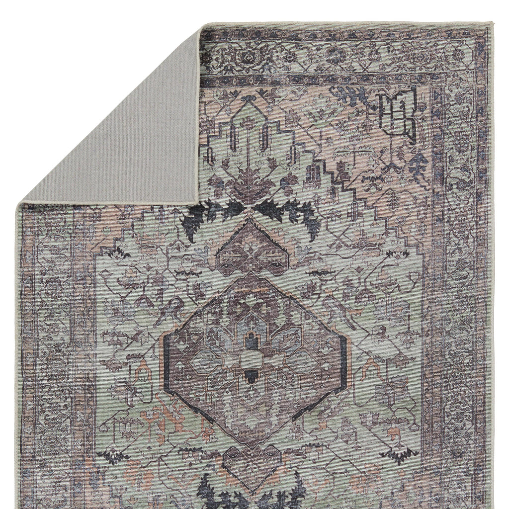 Vibe By Jaipur Living Abbott Medallion Green/ Dark Brown Runner Rug (3'X8')