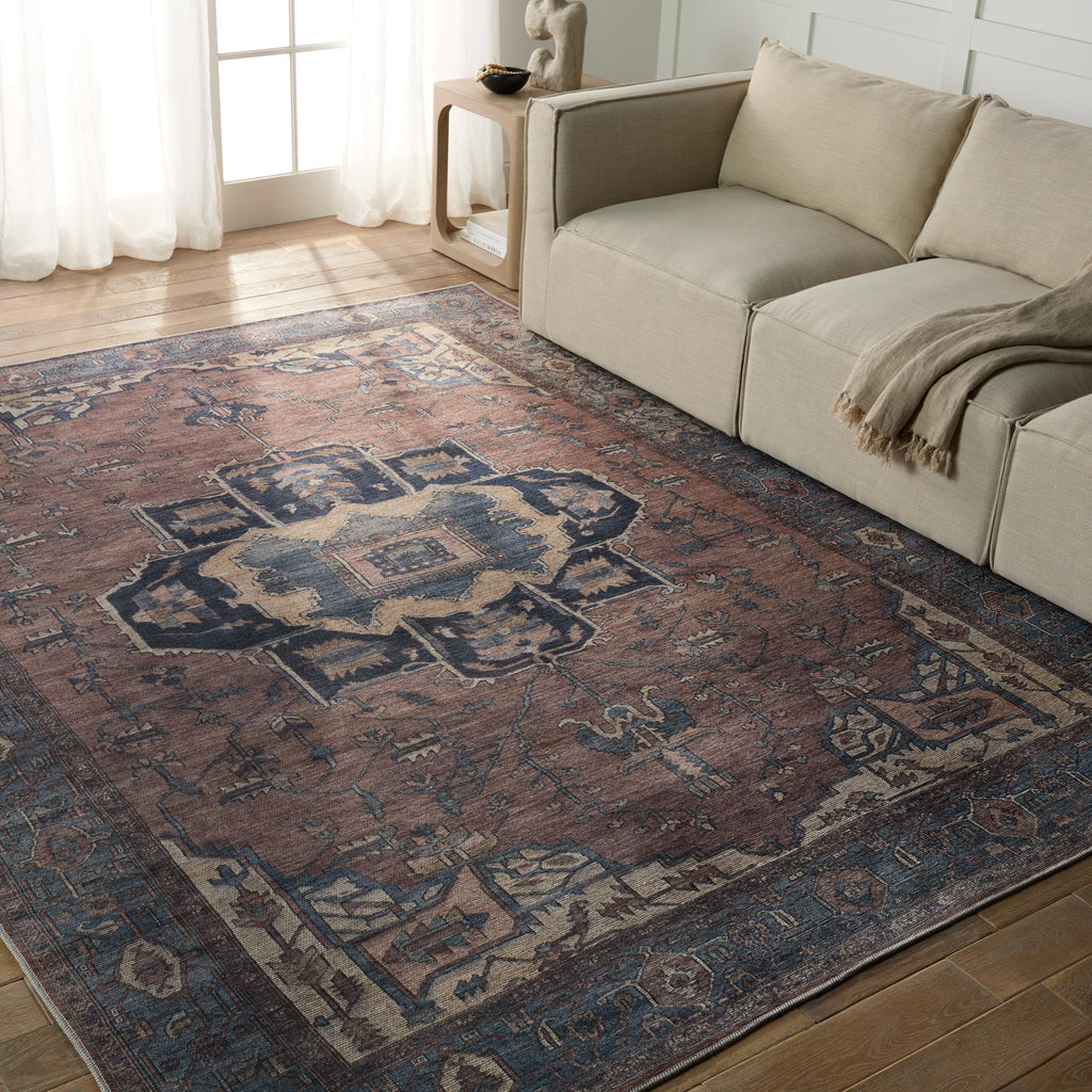 Vibe By Jaipur Living Barrymore Medallion Blue/ Dark Brown Area Rug (3'11"X6')