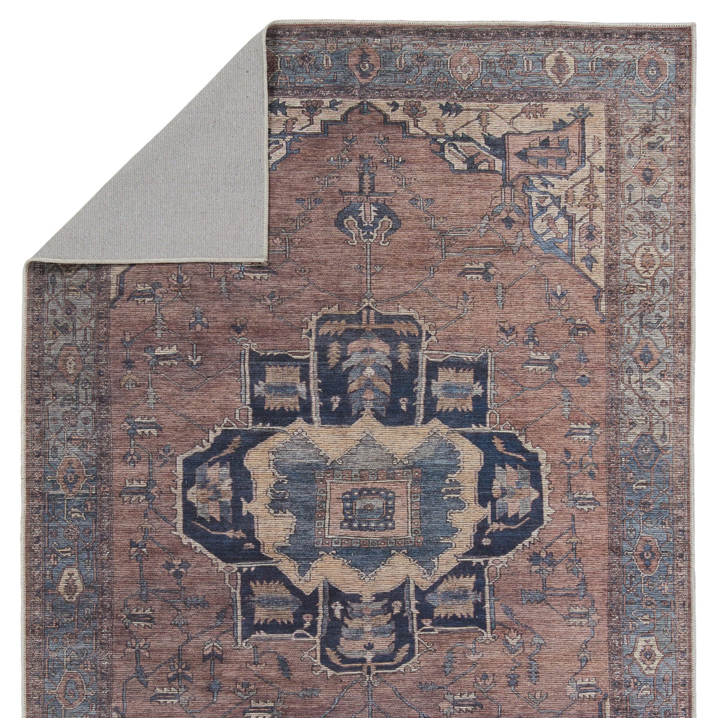 Vibe By Jaipur Living Barrymore Medallion Blue/ Dark Brown Area Rug (5'3"X8')