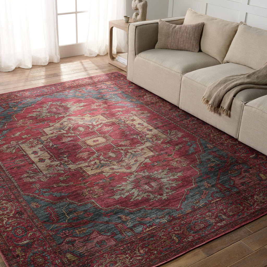 Vibe By Jaipur Living Gloria Medallion Red/ Blue Runner Rug (3'X8')