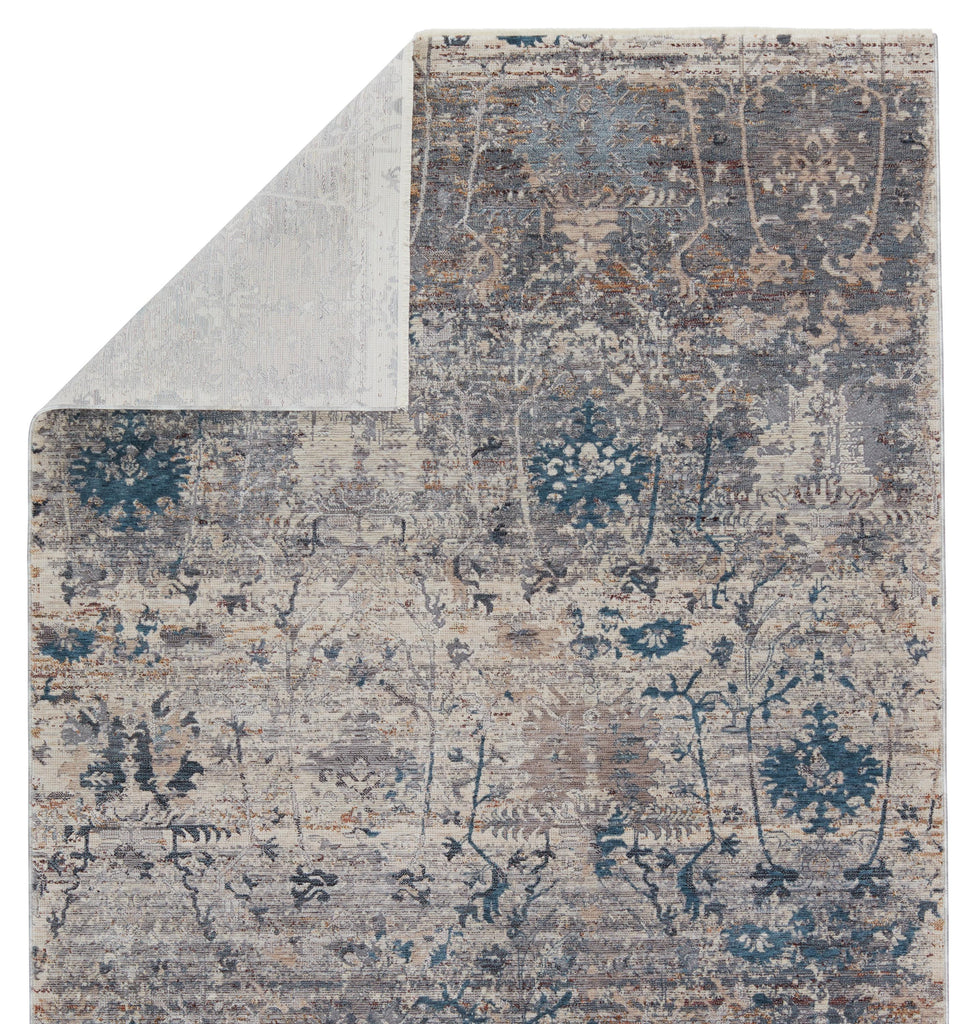 Jaipur Living Ozella Floral Gray/ Blue Area Rug (9'3"X13'3")