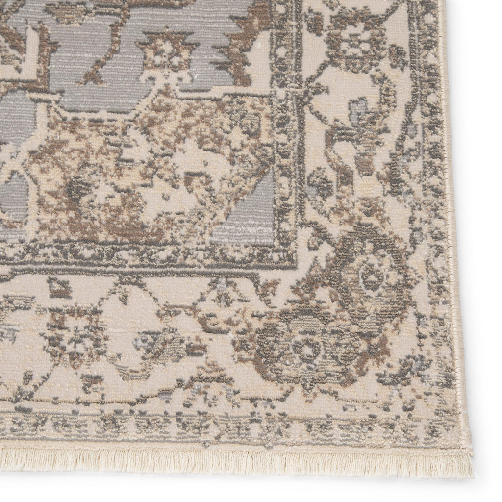 Jaipur Living Alain Medallion Gray/ Cream Area Rug (9'6"X12'6")