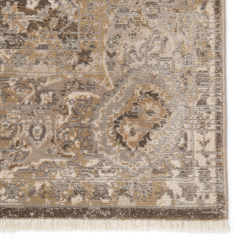 Jaipur Living Baptiste Oriental Dark Taupe/ Gold Runner Rug (2'6"X8')