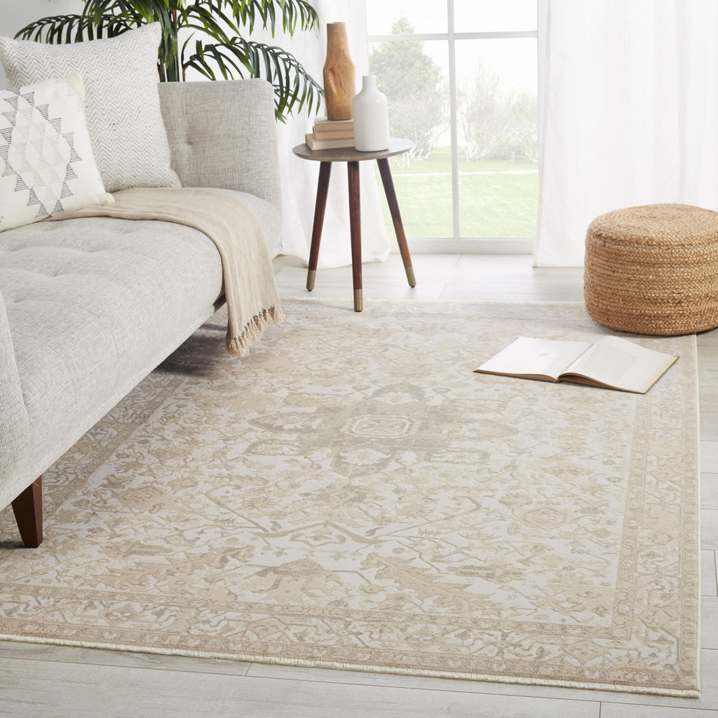 Jaipur Living Lucien Medallion Cream/ Light Gray Runner Rug (2'6"X8')