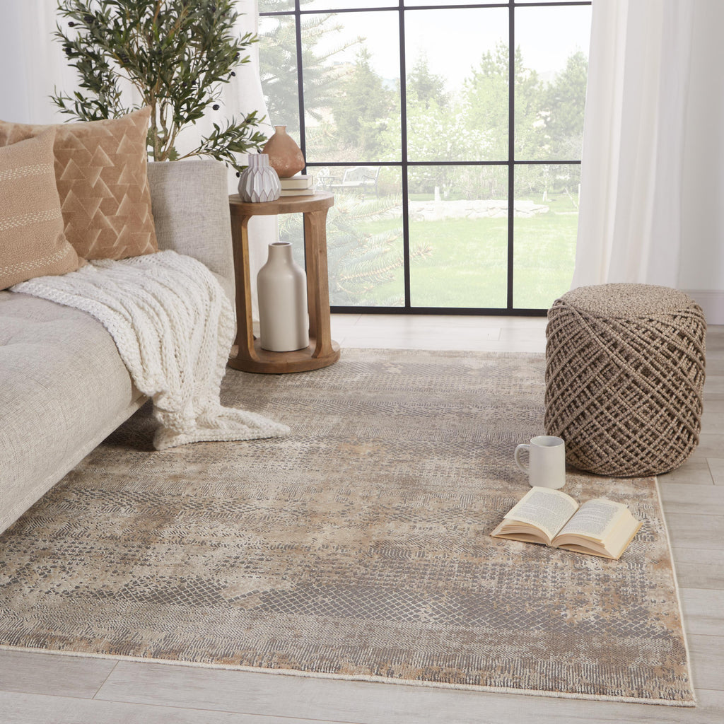 Jaipur Living Ezri Tribal Gray/ Tan Area Rug (7'10"X10'10")