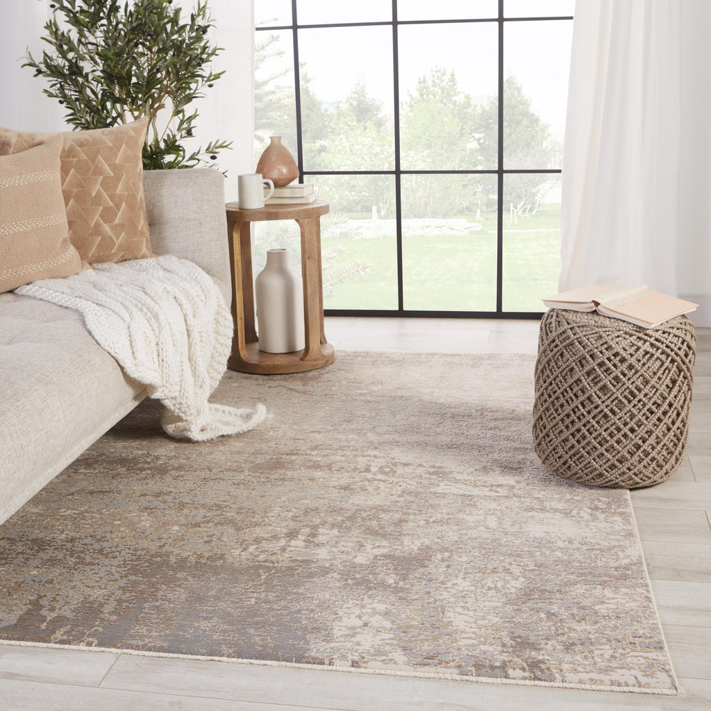 Jaipur Living Brisa Abstract Gray/ Cream Runner Rug (2'6"X8')