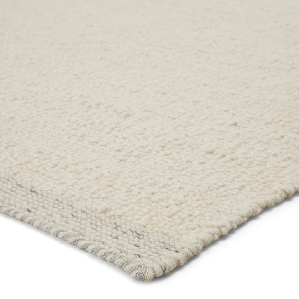 Jaipur Living Alondra Handmade Solid Cream/ Light Gray Runner Rug (3'X12')