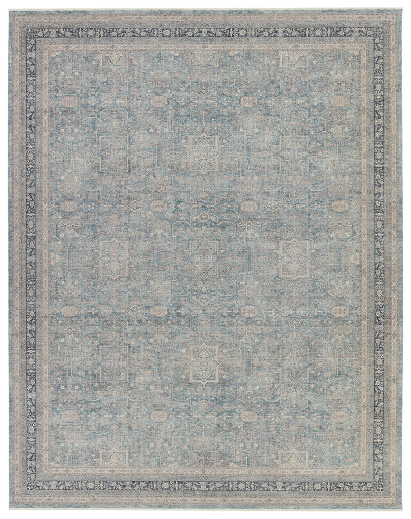 Jaipur Living Brinson Oriental Blue/ Taupe Runner Rug (3'X8')