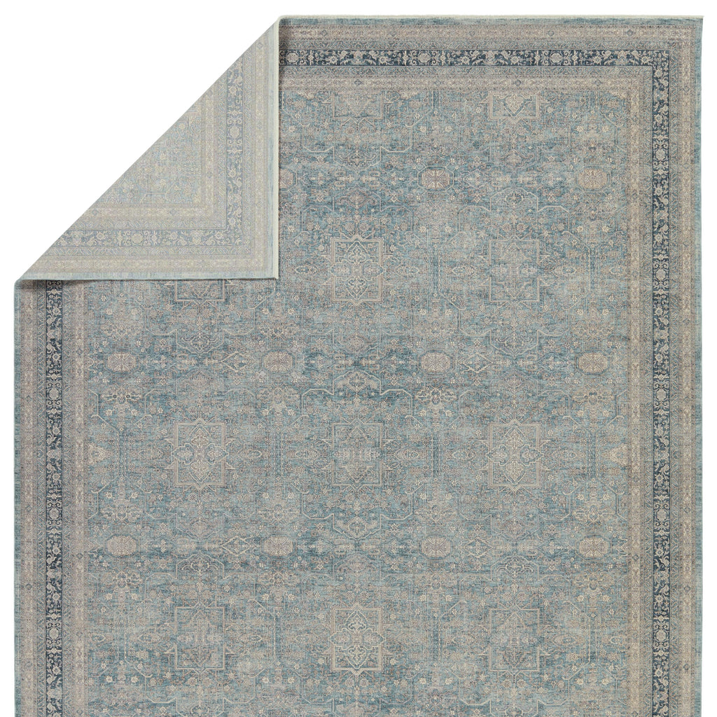 Jaipur Living Brinson Oriental Blue/ Taupe Runner Rug (3'X8')