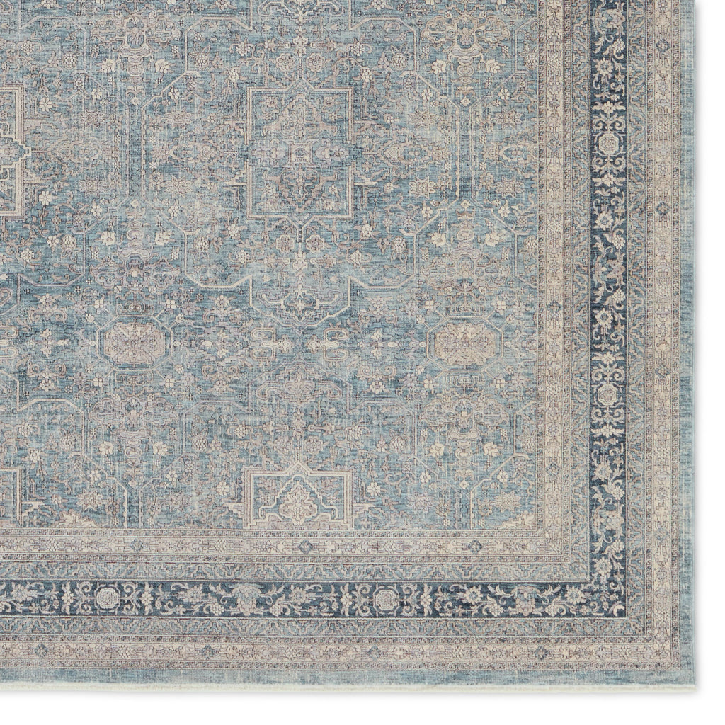 Jaipur Living Brinson Oriental Blue/ Taupe Runner Rug (3'X8')