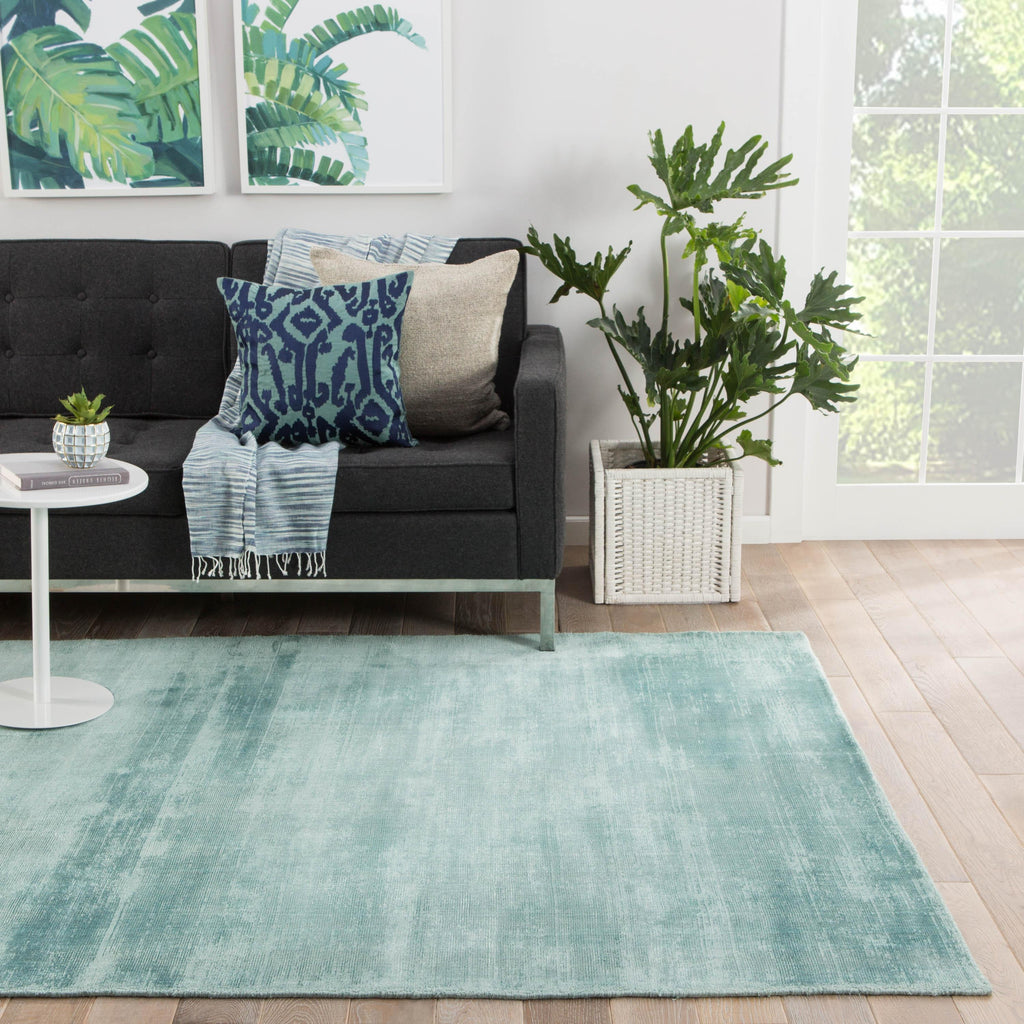 Jaipur Living Yasmin Handmade Solid Aqua Area Rug (9'X12')