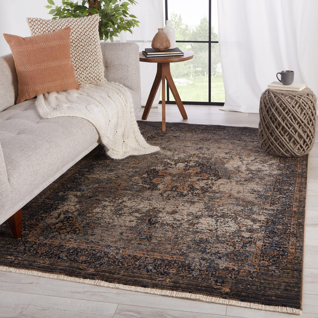 Vibe By Jaipur Living Enyo Medallion Taupe/ Blue Area Rug (5'X8')