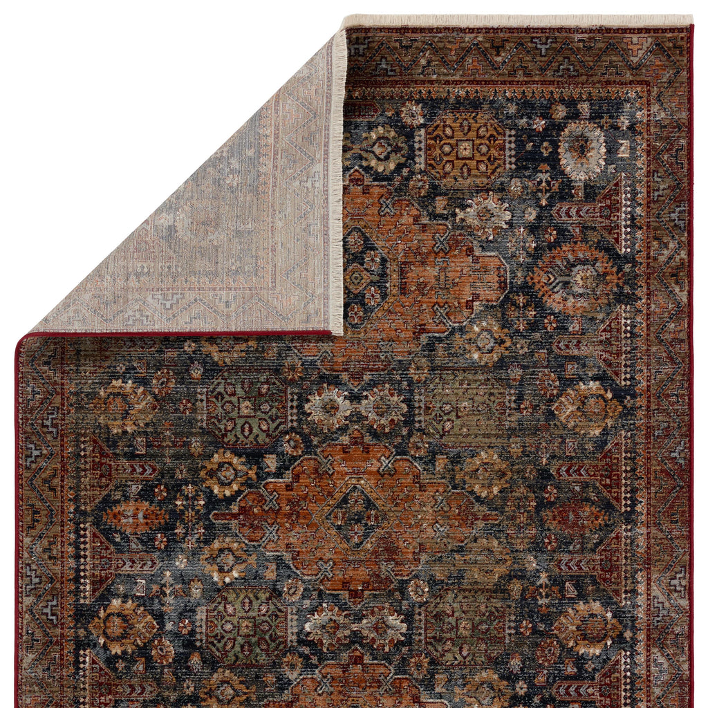 Vibe By Jaipur Living Razia Medallion Navy/ Orange Area Rug (8'X10'6")