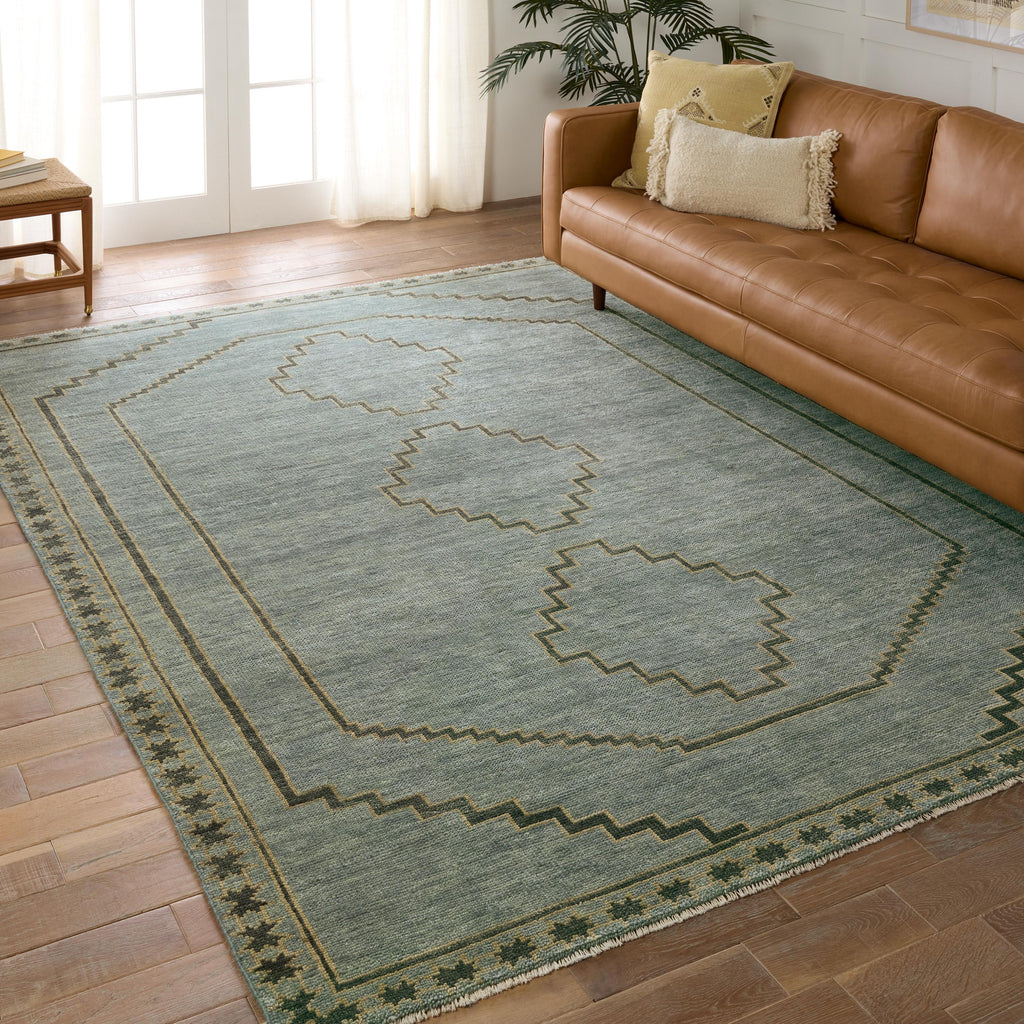 Jaipur Living Paphos Hand-Knotted Medallion Blue/ Gray Area Rug (8'X10')