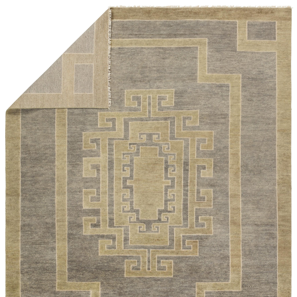 Jaipur Living Kyrenia Hand-Knotted Medallion Gray/ Sage Area Rug (6'X9')