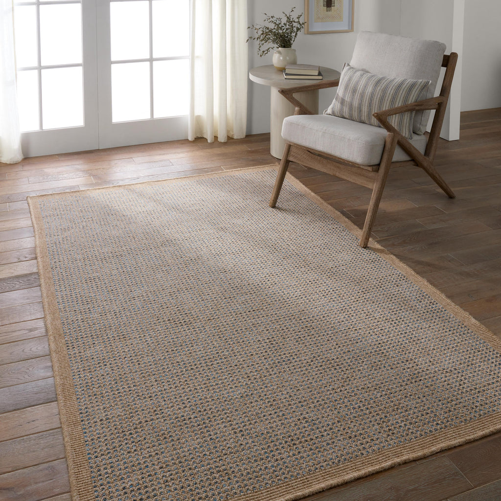 Vibe By Jaipur Living Kidal Indoor/Outdoor Solid Brown/ Blue Area Rug (8'X10')