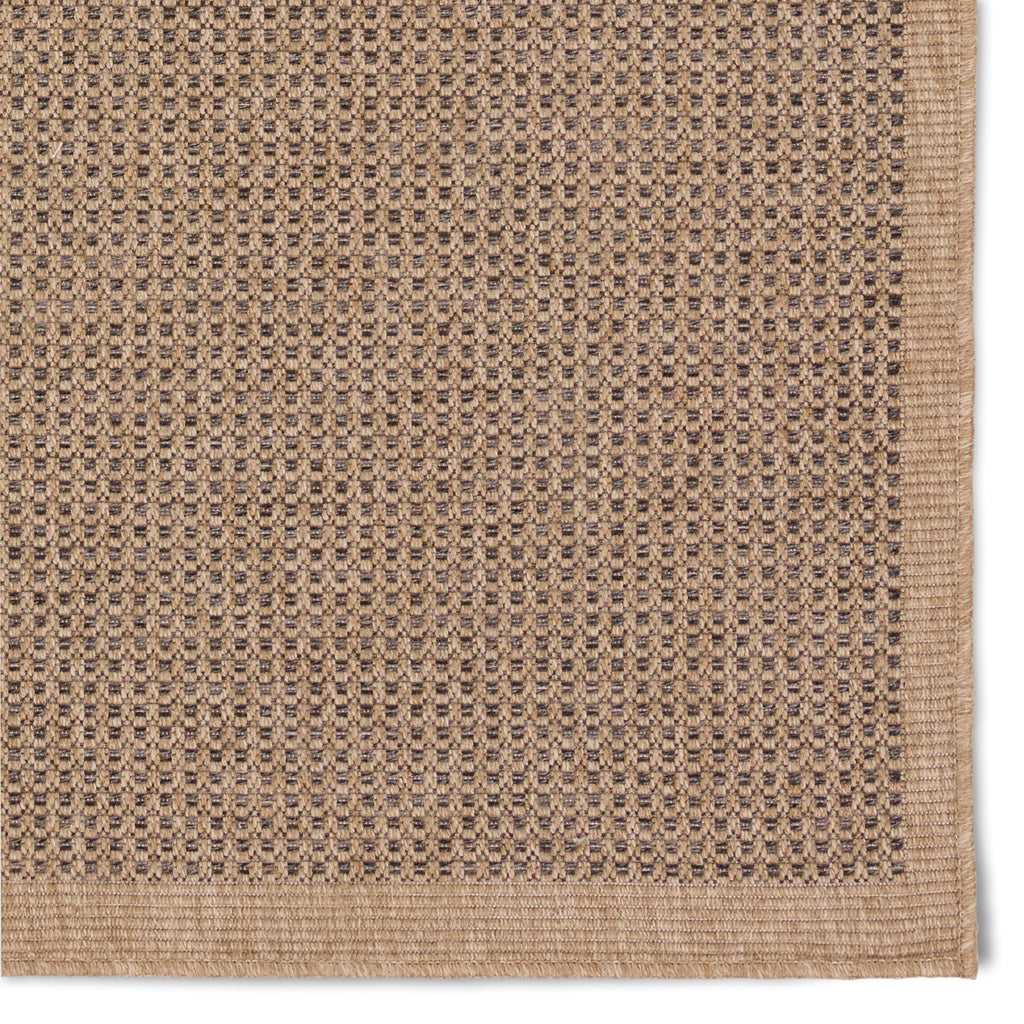 Vibe By Jaipur Living Kidal Indoor/Outdoor Solid Brown/ Black Area Rug (4'X6')