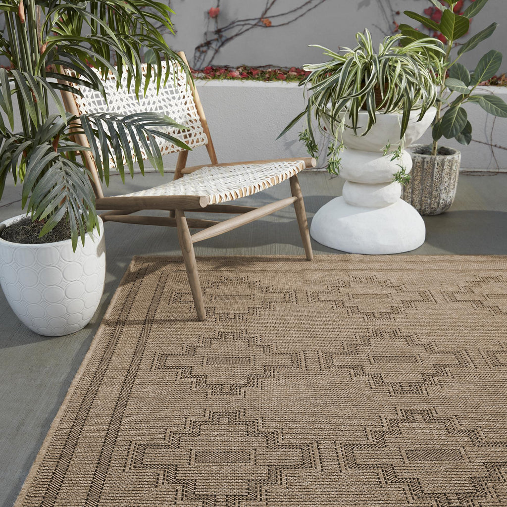 Vibe By Jaipur Living Adrar Indoor/Outdoor Tribal Brown/ Black Area Rug (9'X12')