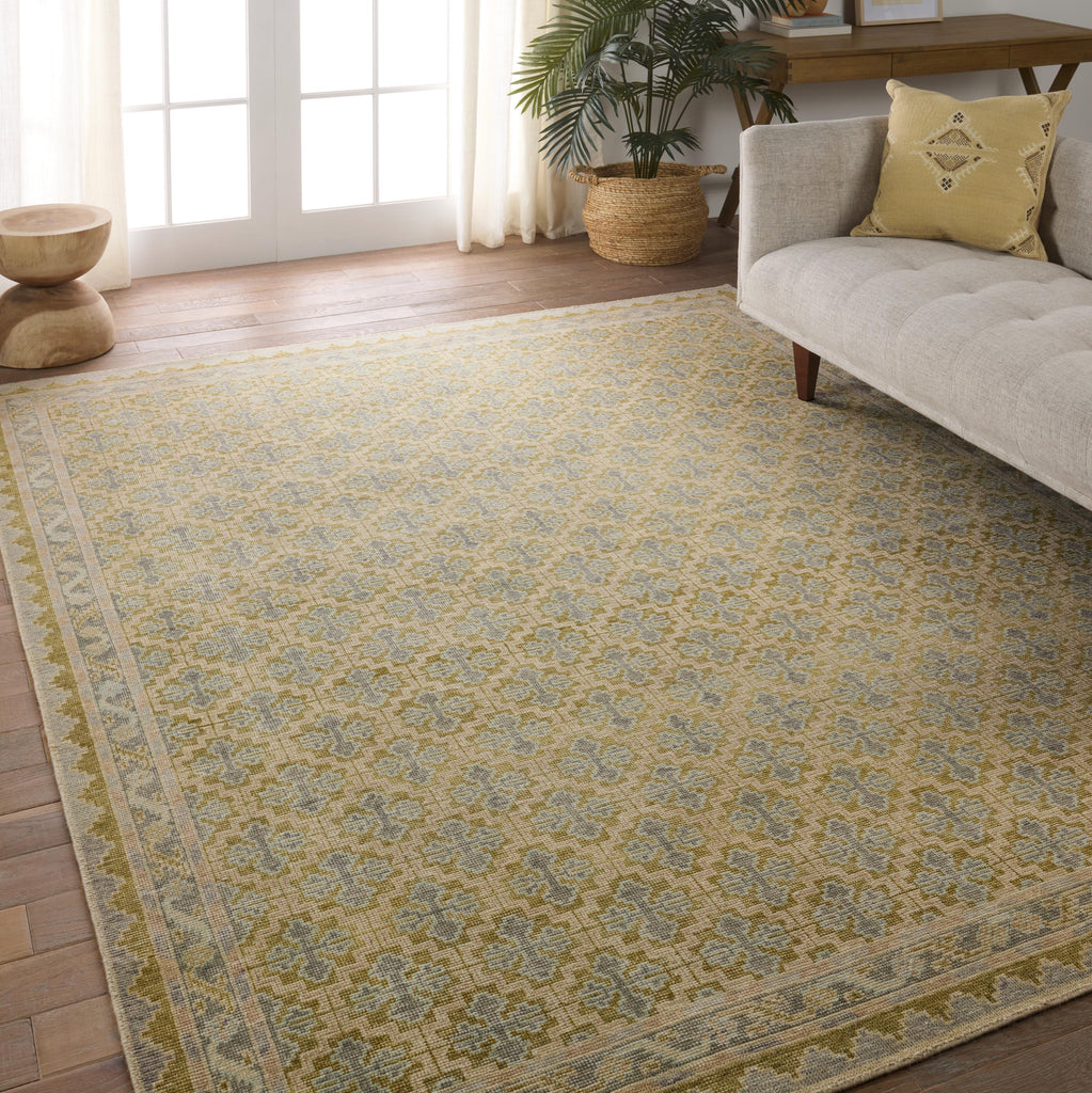 Jaipur Living Mildred Hand-Knotted Medallion Blue/ Green Area Rug (6'X9')