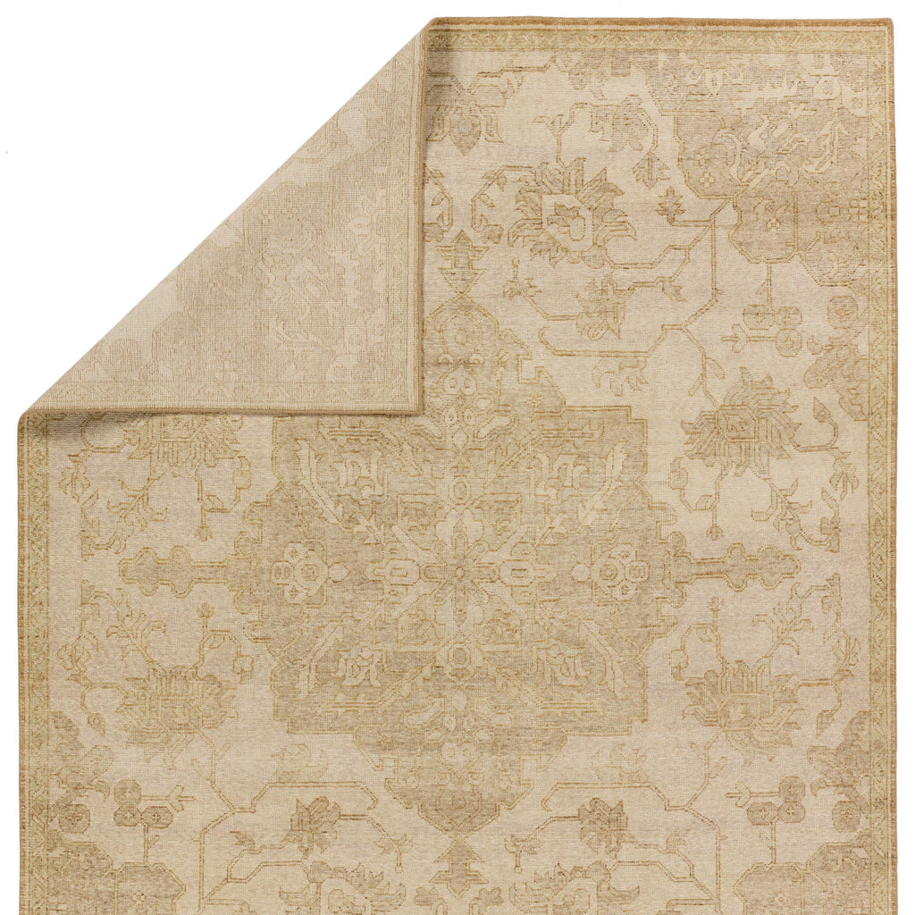 Jaipur Living Danet Hand-Knotted Medallion Tan/ Gold Area Rug (10'X14')