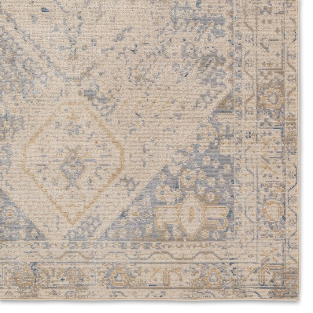 Vibe By Jaipur Living Rush Indoor/Outdoor Medallion Light Gray/ Blue Runner Rug (2'6"X8')