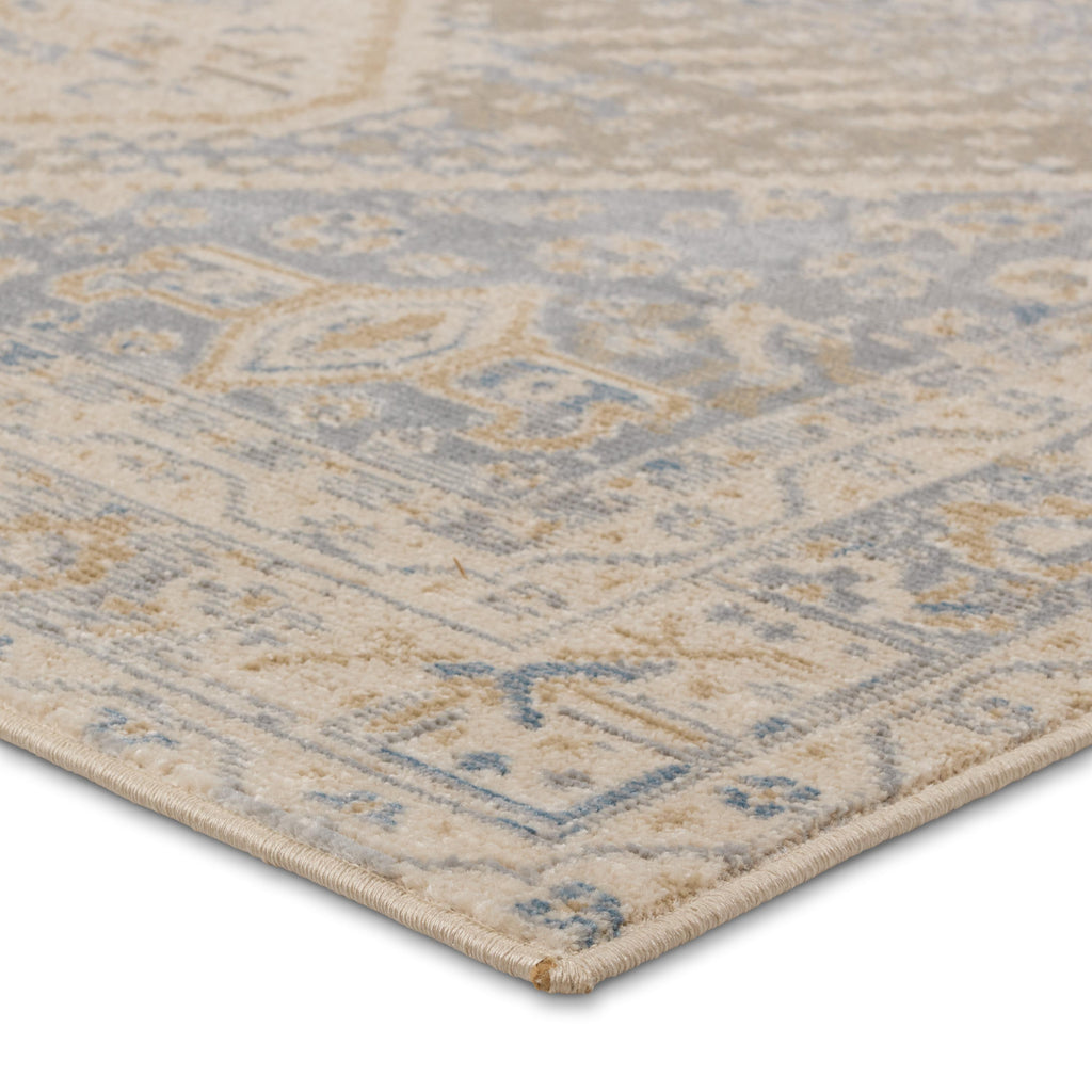 Vibe By Jaipur Living Rush Indoor/Outdoor Medallion Light Gray/ Blue Area Rug (2'6"X4')