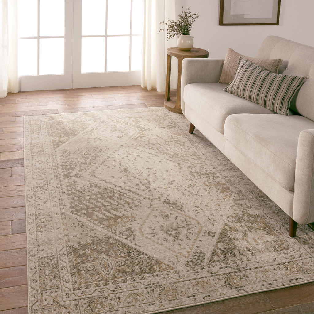 Vibe By Jaipur Living Rush Indoor/Outdoor Medallion Beige/ Tan Area Rug (2'6"X4')