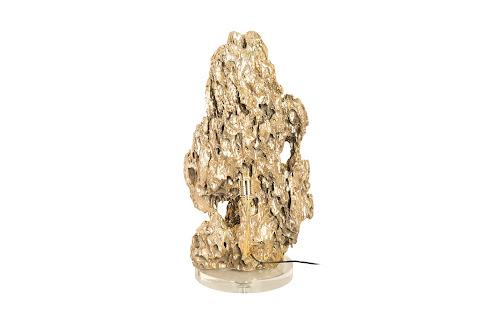 Phillips Stalagmite Lamp Polished Brass MD Glass Base Assorted Size and Shape