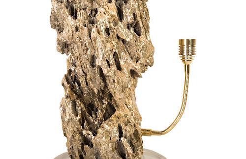 Phillips Stalagmite Lamp Polished Brass MD Glass Base Assorted Size and Shape