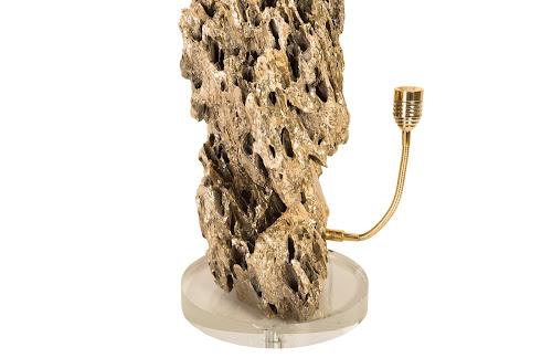 Phillips Stalagmite Lamp Polished Brass MD Glass Base Assorted Size and Shape