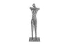 Phillips Collection Abstract Male Sculpture On Stand Black/Silver Aluminum Accent