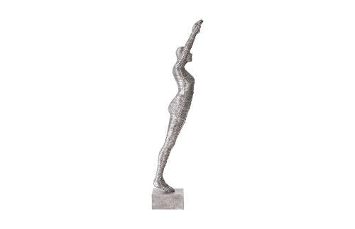 Phillips Standing Diving Sculpture Black/Silver Aluminum