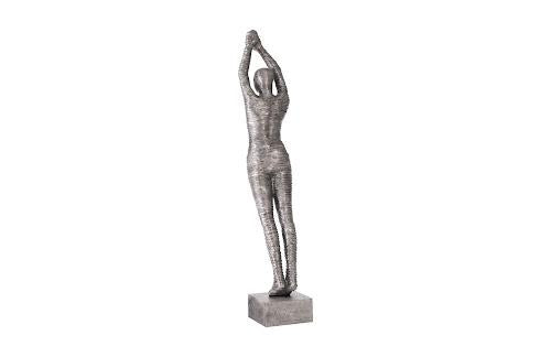 Phillips Standing Diving Sculpture Black/Silver Aluminum