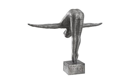 Phillips Diving Sculpture, Aluminum, Small Silver