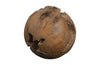 Phillips Collection Teak Wood Ball, Large Brown Object