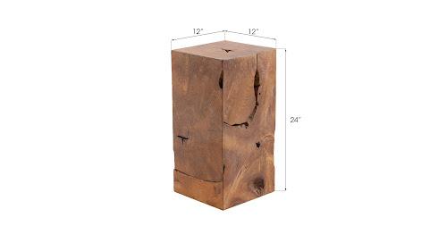 Phillips Teak Slice Pedestal Square SM