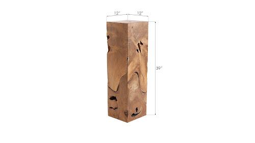 Phillips Teak Slice Pedestal Square LG