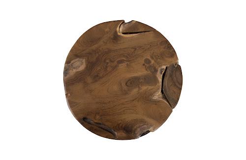 Phillips Teak Chunk Side Table Round