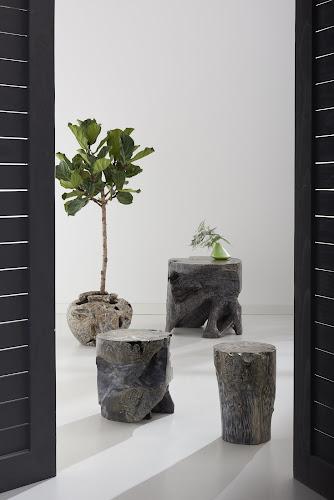 Phillips Teak Planter Black Wash Finish