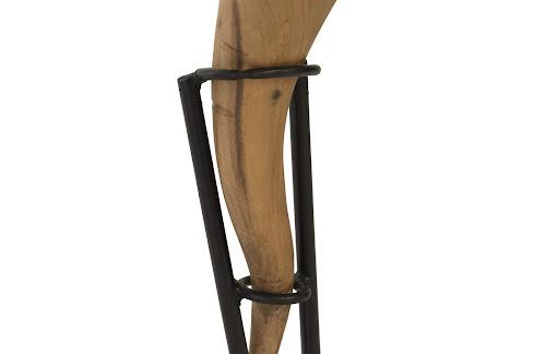 Phillips Sonokeling Wood Sculpture on Stand Brown